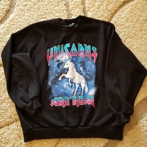 Oversized unicorn sweatshirt L